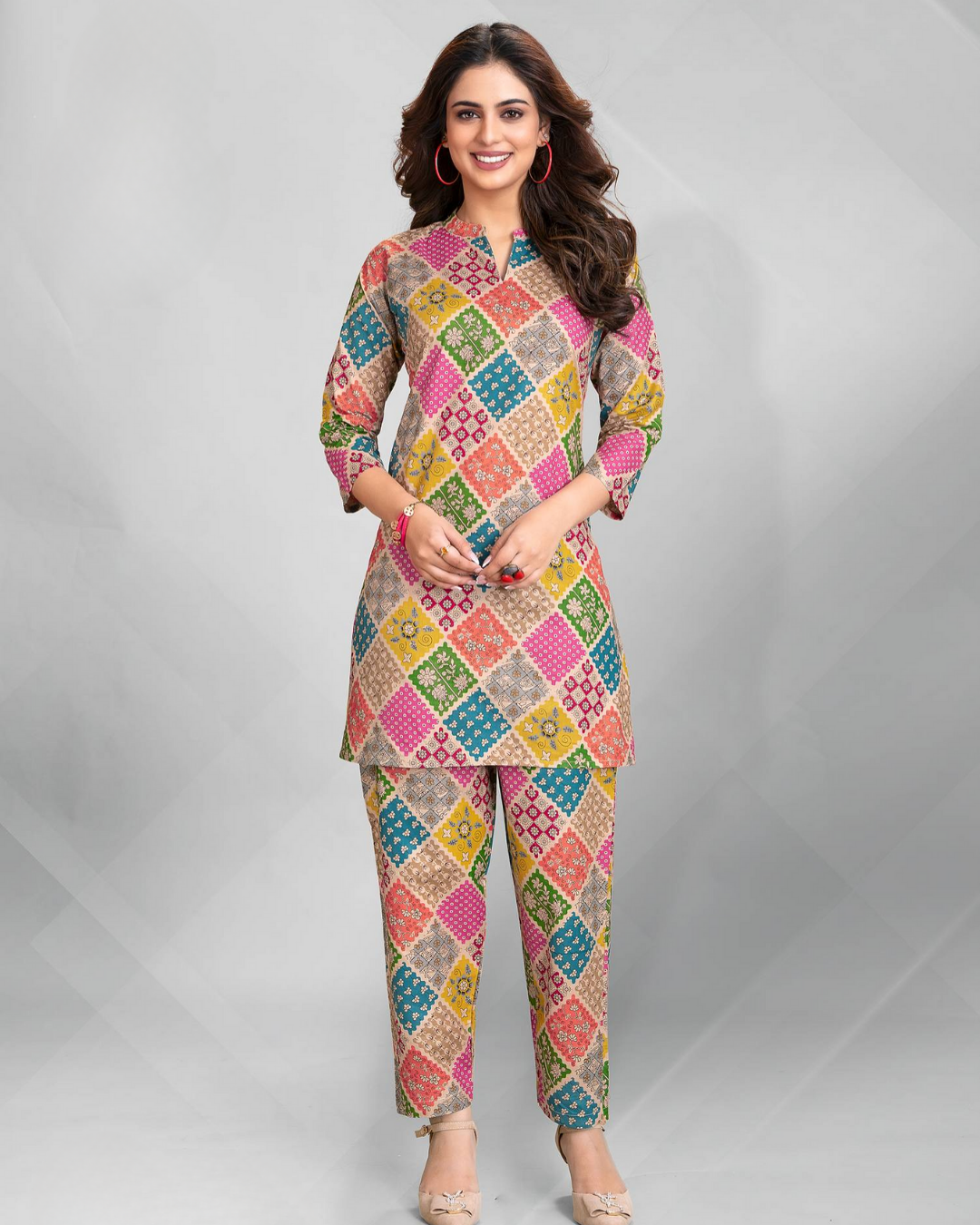 MultiColour Pattern Printed Coord Set